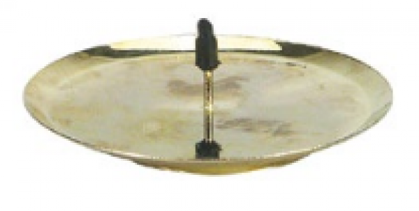 Kerzenständer, Kerzenteller, gold